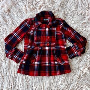 Plaid Peacoat 